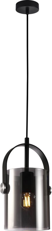 Lampa wisząca Nanesma 1 x 40 W E27 czarna/brązowa