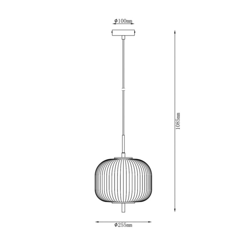 Lampa wisząca Olmeto 1 x E27 biała