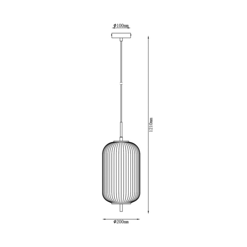 Lampa wisząca Olmeto 1 x E27 oval biała