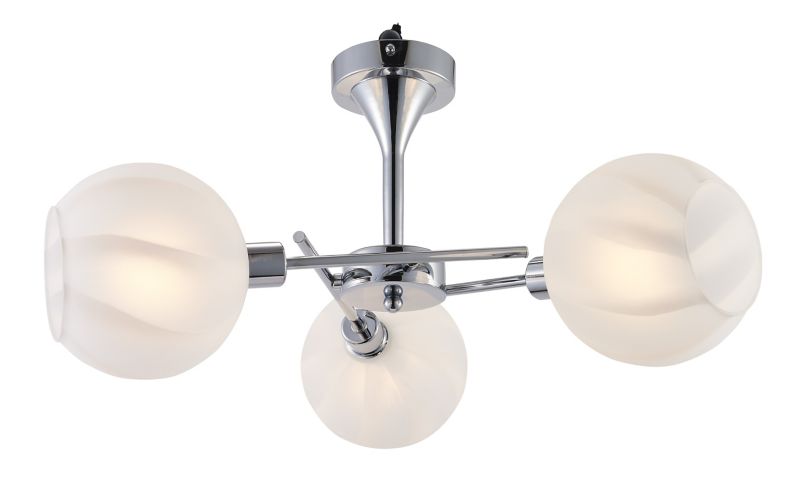 Lampa wisząca Raul 3 x 40 W E14 chrom / biały