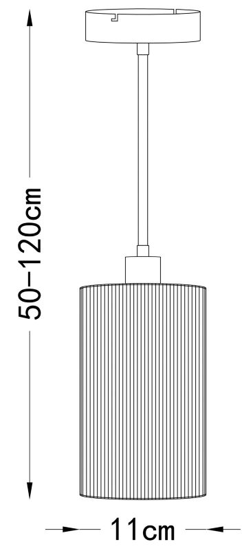 Lampa wisząca Reality Tensa 1-punktowa 11 cm E27 brązowa