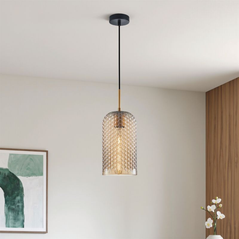 Lampa wisząca Renti 1 x E27 amber