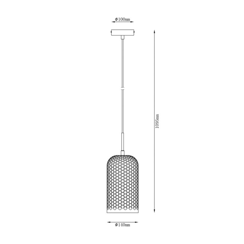 Lampa wisząca Renti 1 x E27 amber