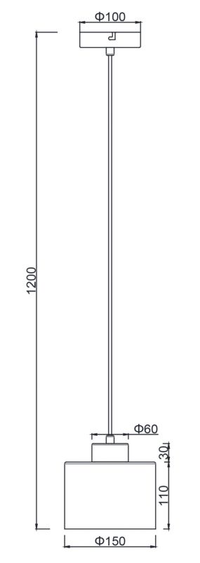 Lampa wisząca Riva 1 x E27 chrom