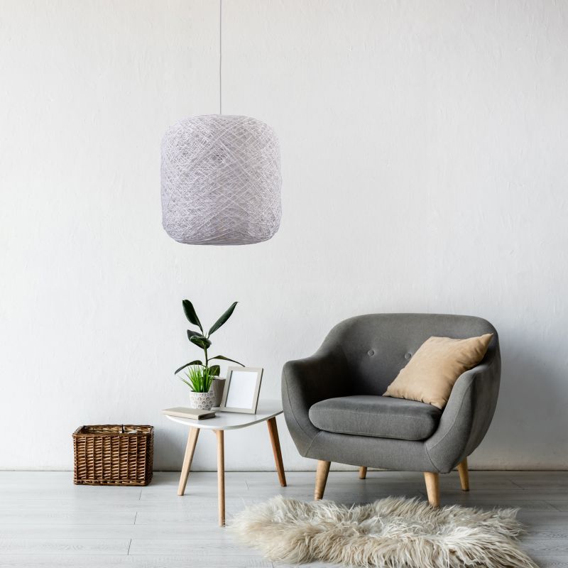 Lampa wisząca Sanico Iga 1-punktowa E27 beżowa