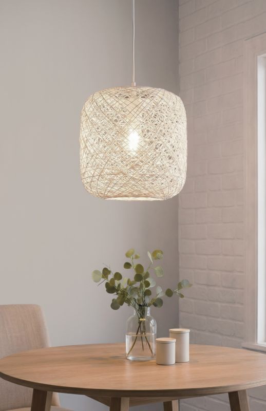 Lampa wisząca Sanico Iga 1-punktowa E27 beżowa