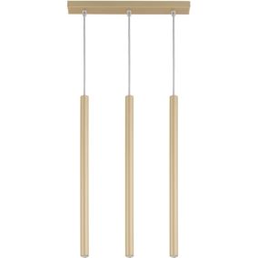 Lampa wisząca Sopel prosty 3-punktowa G9 złoty mat