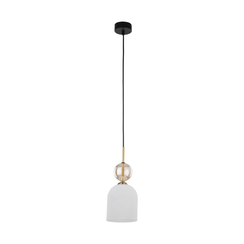 Lampa wisząca Sophia 1 x E14 cogniac biała