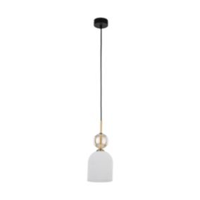 Lampa wisząca Sophia 1 x E14 cogniac biała
