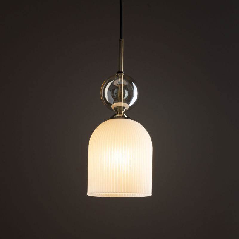 Lampa wisząca Sophia 1 x E14 cogniac biała