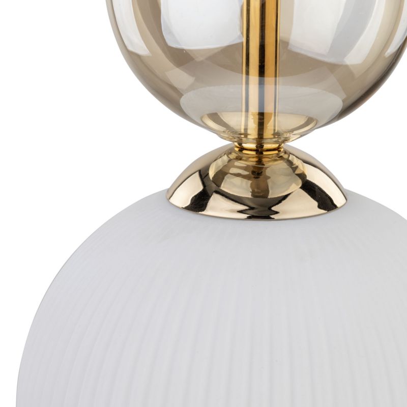 Lampa wisząca Sophia 1 x E14 cogniac biała