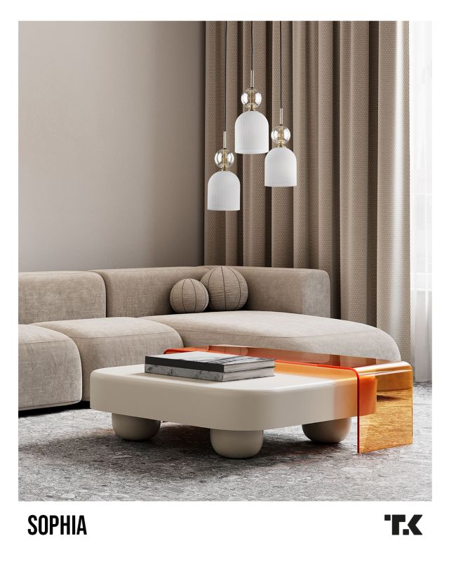 Lampa wisząca Sophia 3 x E14 cogniac biała