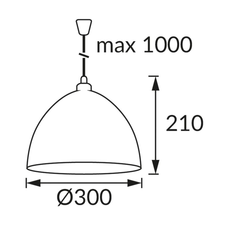 Lampa wisząca Struhm Inka 1 x E27 biała