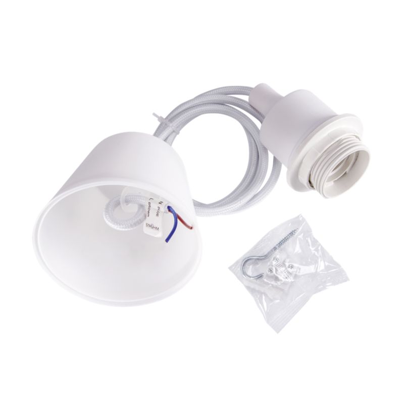 Lampa wisząca Struhm Inka 1 x E27 biała