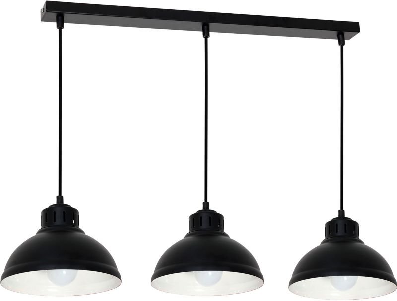 Lampa wisząca Sven 3 x 60 W E27 czarny mat