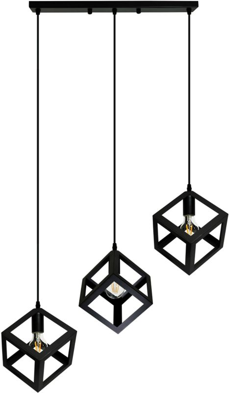 Lampa wisząca Sweden 3 x 60 W E27 czarna
