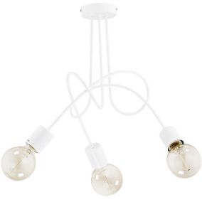 Lampa wisząca Tango 3 x 60 W E27 biała