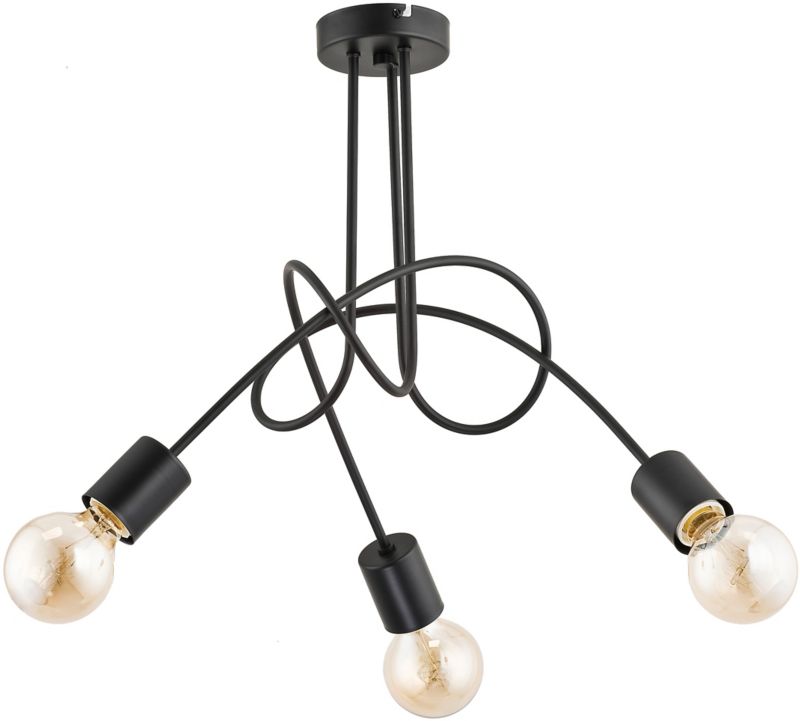 Lampa wisząca Tango 3 x 60 W E27 czarna