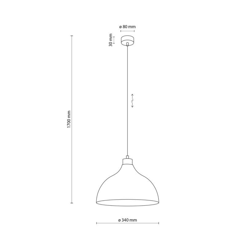 Lampa wisząca TK Lighting Cap 1 x E27 beżowa