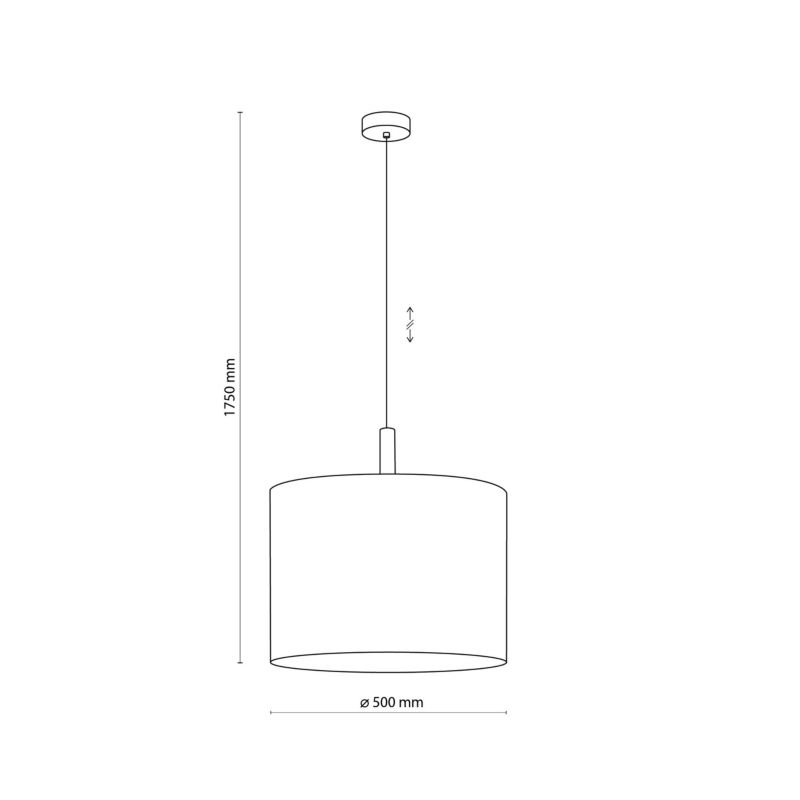 Lampa wisząca TK Lighting Deva 1 x E27 beżowa