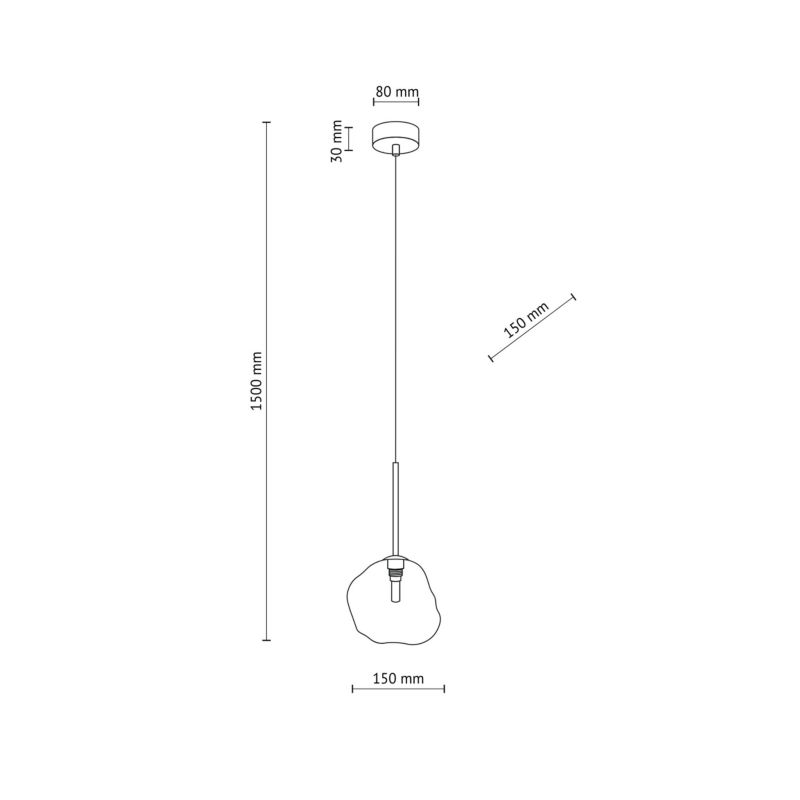 Lampa wisząca Tk Lighting Lava 1 x G9 brązowa
