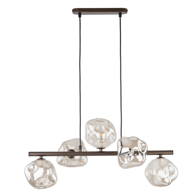 Lampa wisząca Tk Lighting Lava 5 x G9 brązowa