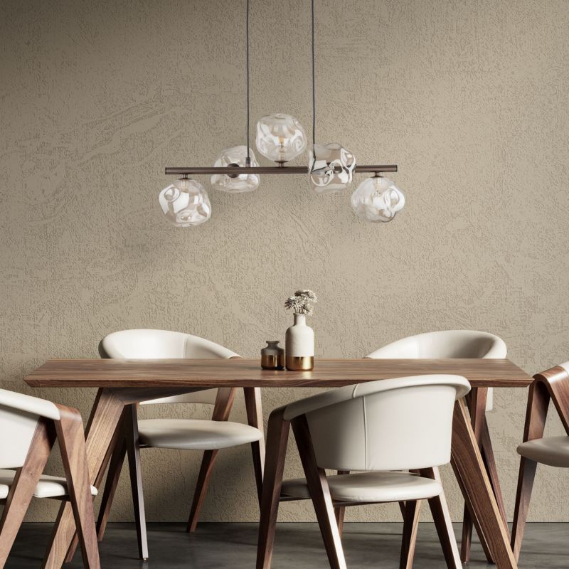 Lampa wisząca Tk Lighting Lava 5 x G9 brązowa