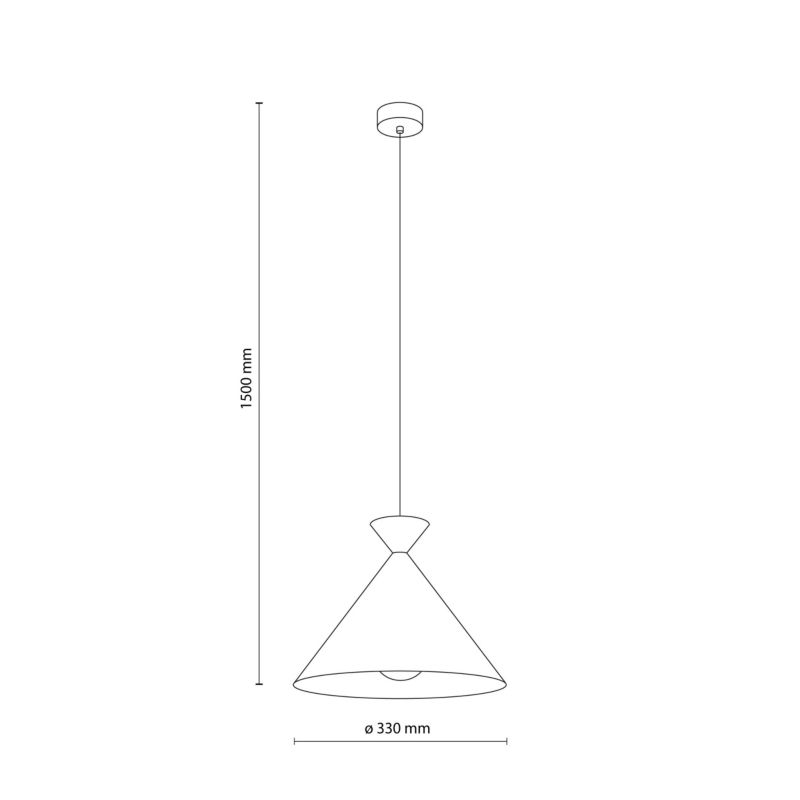 Lampa wisząca TK Lighting Matteo 1 x E27 beżowa