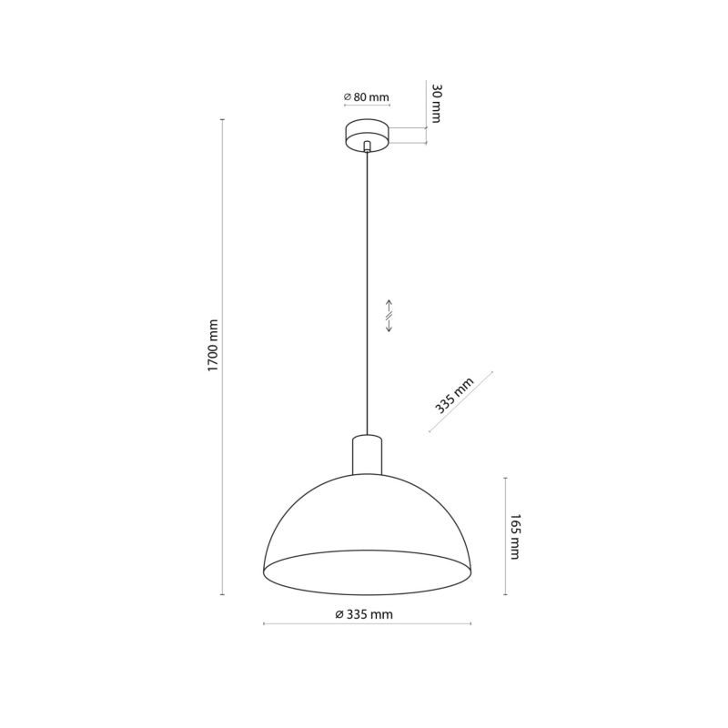 Lampa wisząca TK Lighting Oslo 1 x E27 brązowa