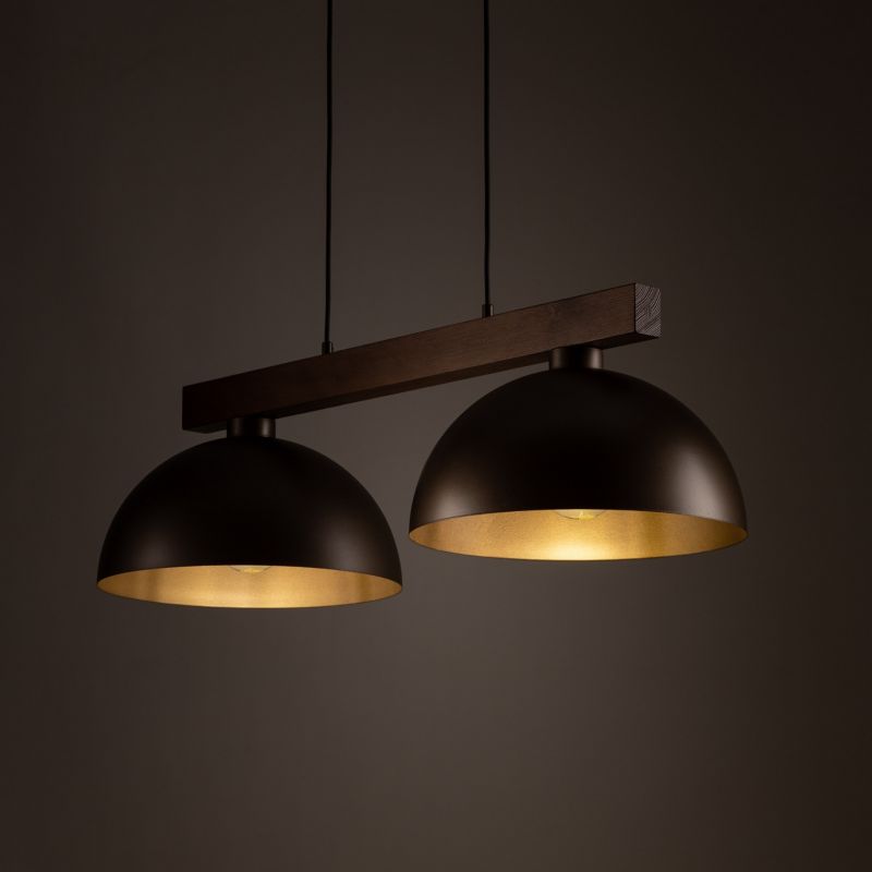 Lampa wisząca TK Lighting Oslo 2 x E27 brązowa