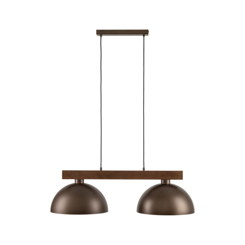 Lampa wisząca TK Lighting Oslo 2 x E27 brązowa