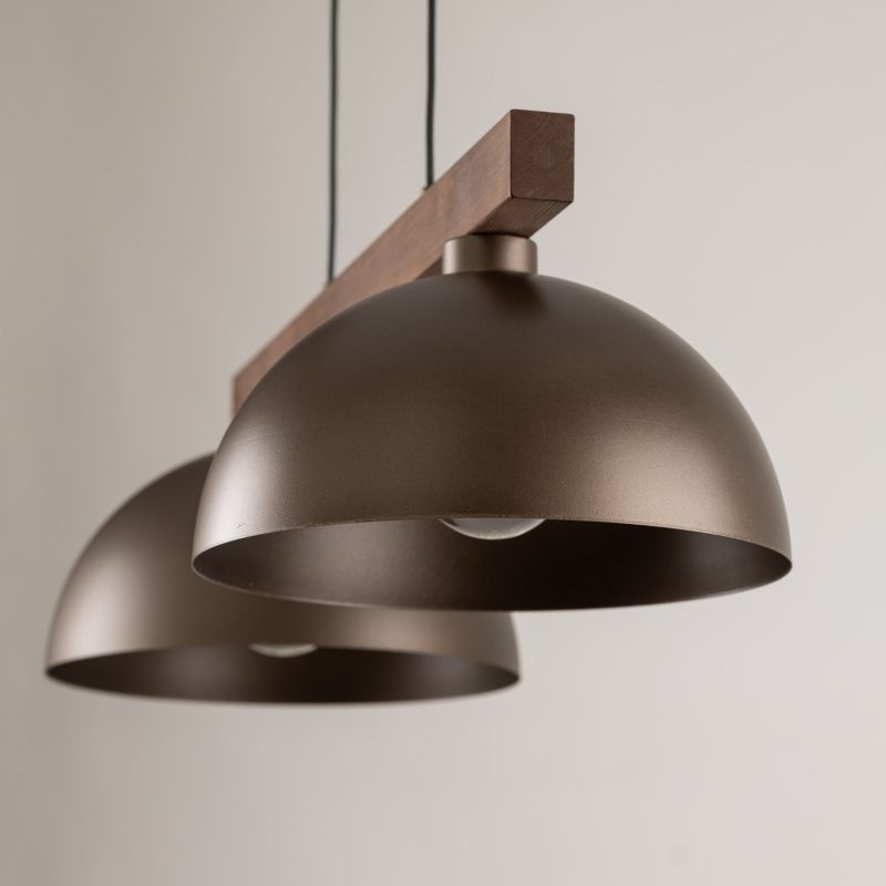 Lampa wisząca TK Lighting Oslo 2 x E27 brązowa