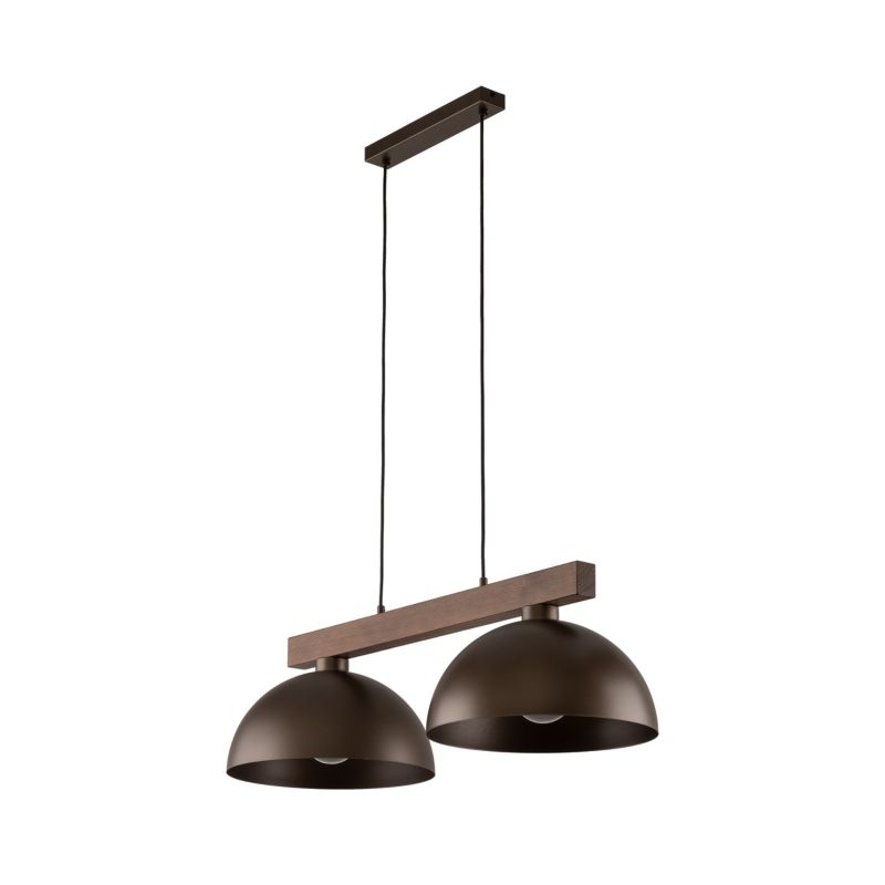 Lampa wisząca TK Lighting Oslo 2 x E27 brązowa