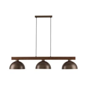 Lampa wisząca TK Lighting Oslo 3 x E27 brązowa