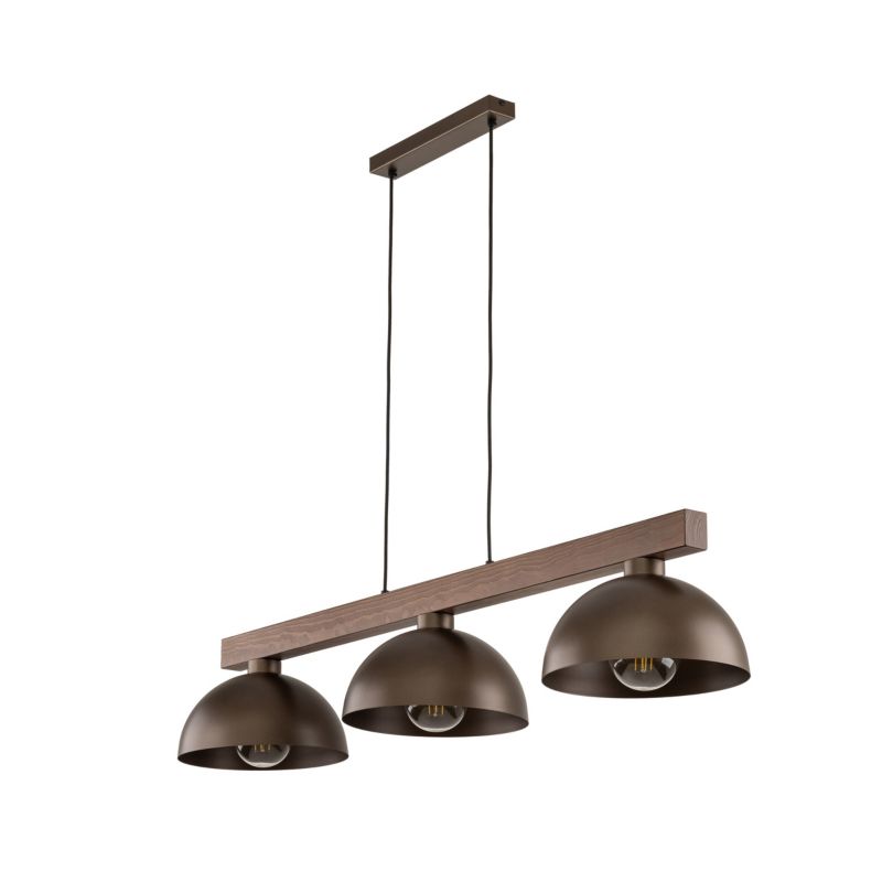 Lampa wisząca TK Lighting Oslo 3 x E27 brązowa