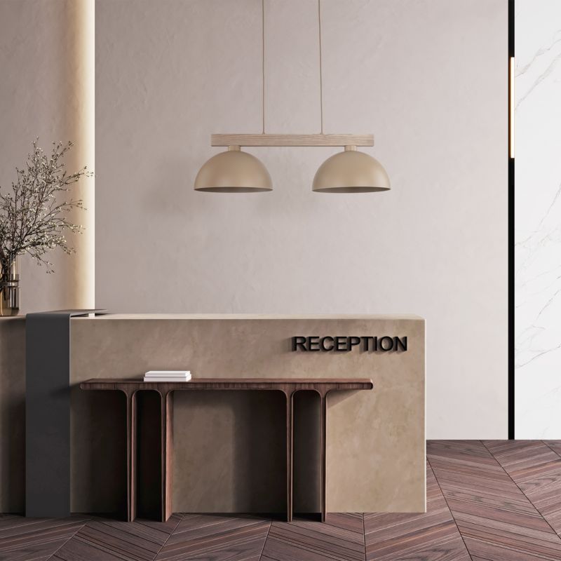 Lampa wisząca TK Lighting Oslo Sabia 2 x E27 beżowa