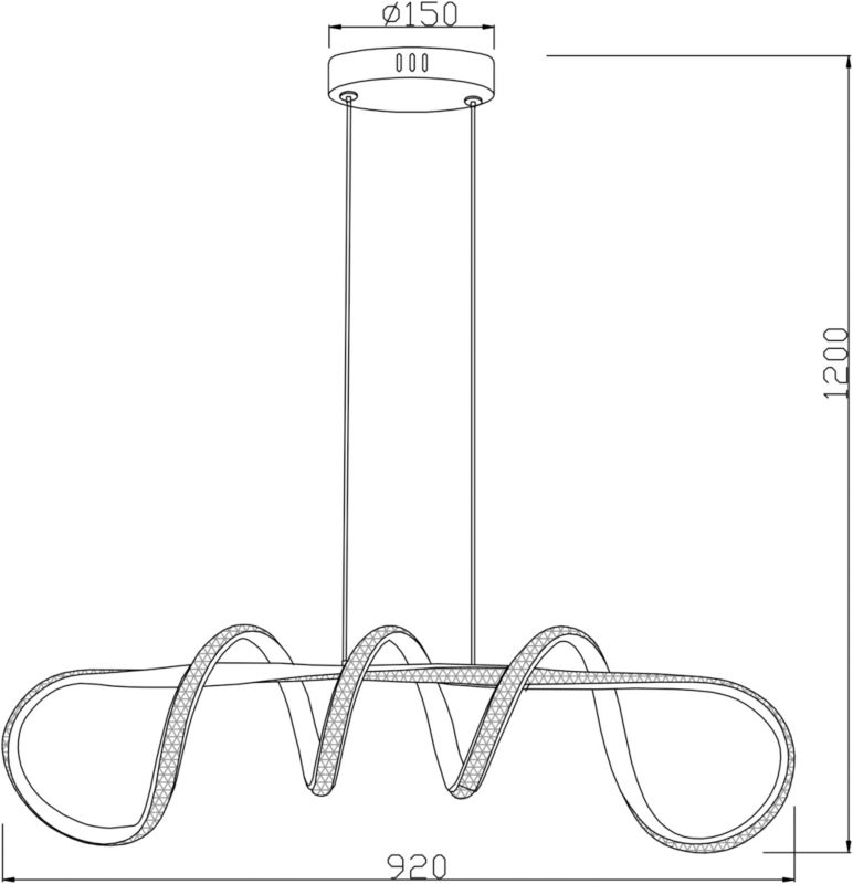 Lampa wisząca Vesper 3200 lm 3000 - 4000 K czarna