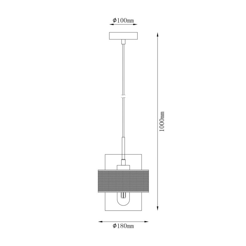 Lampa wisząca Vinoti 1 x E27 złota/amber