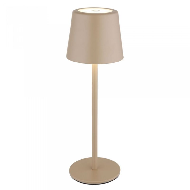 Lampa zewnętrzna przenośna LED Globo VANCOUVER 1,2W IP44 USB-C ściemnianie CCT 3000-6000K beżowa mat 1 szt.