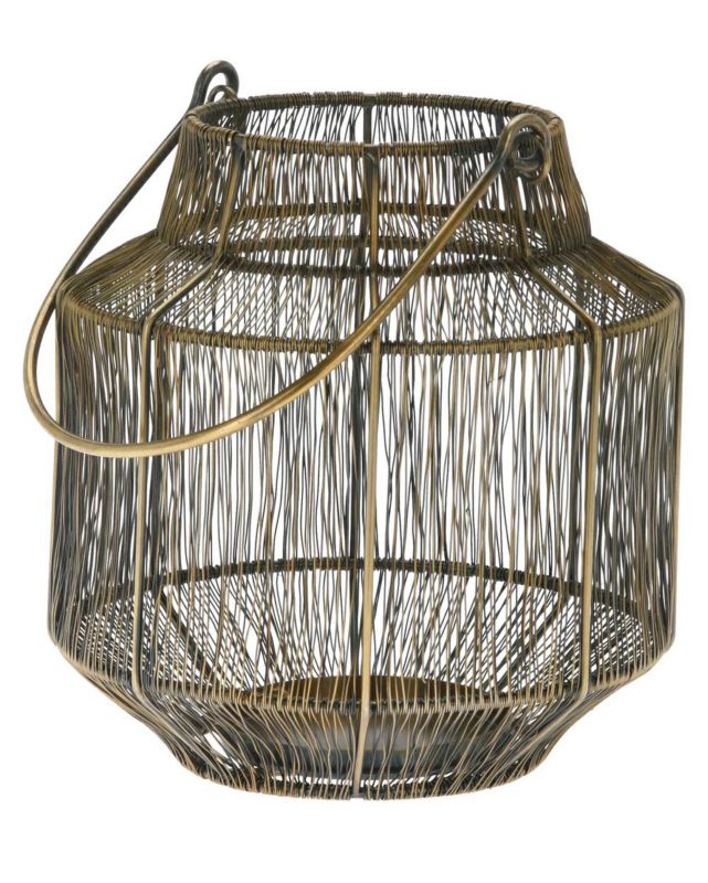 Lampion H&S Decoration metalowy glamour 23 cm x 21 cm 1 szt.