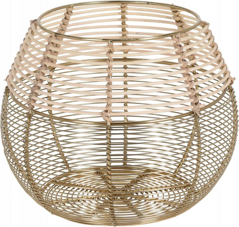 Lampion metalowy H&S Decoration glamour złoty 20 cm 1 szt.