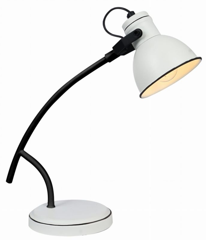 Lampka biurkowa Candellux Zumba czarno-biała  1 x E14 x 40W IP20 wym: 38 x 35 x 15 cm metal - 1 szt.