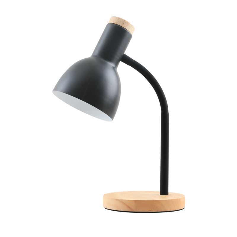 Lampka biurkowa drewniane elementy Italux Senza czarna LED 5W  IP20 - 1 szt.