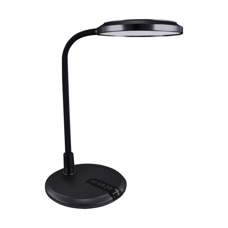 Lampka biurkowa elastyczne ramię dotykowa Struhm PLATON czarna LED 6,5W 3000K/4000K/6500KK 510lm IP20 wym:40x18,5x30cm - 1 szt.
