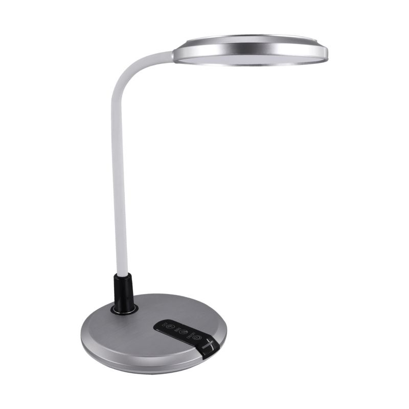 Lampka biurkowa elastyczne ramię dotykowa Struhm PLATON srebrna LED 6,5W 3000K/4000K/6500KK 510lm IP20 wym:40x18,5x30cm - 1 szt.