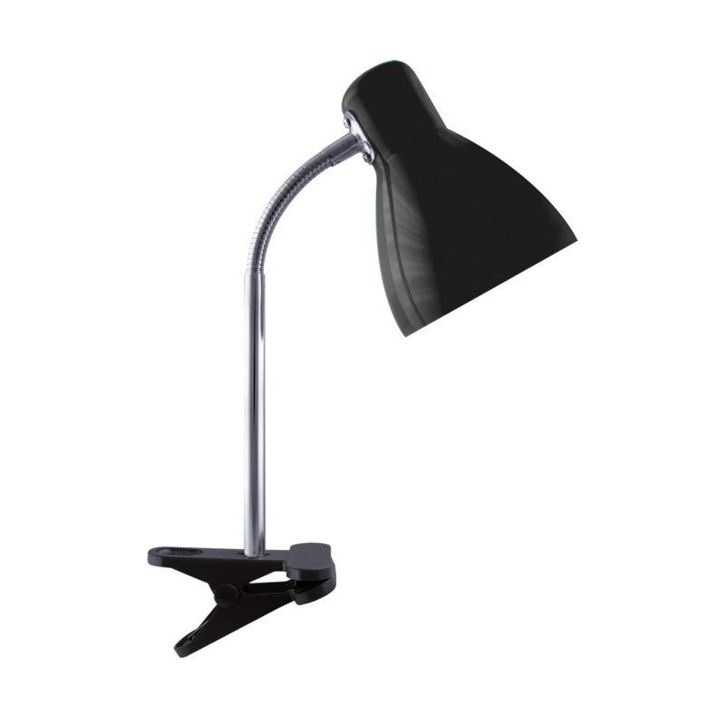 Lampka biurkowa elastyczne ramię klips Struhm KATI czarna-chromowana 1xE27x15W IP20 wym:36x14,5x11,7cm - 1 szt.