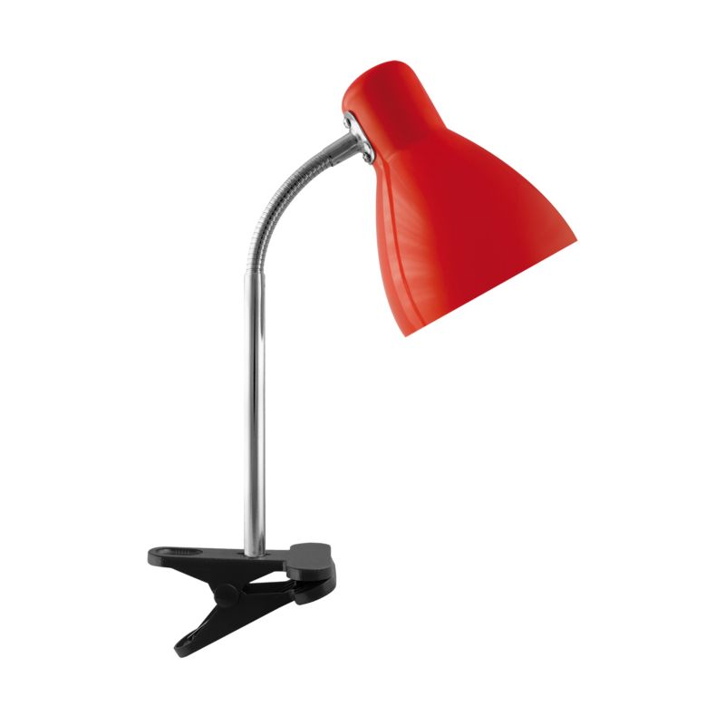 Lampka biurkowa elastyczne ramię klips Struhm KATI czerwono-chromowana 1xE27x15W IP20 wym:36x14,5x11,7cm - 1 szt.
