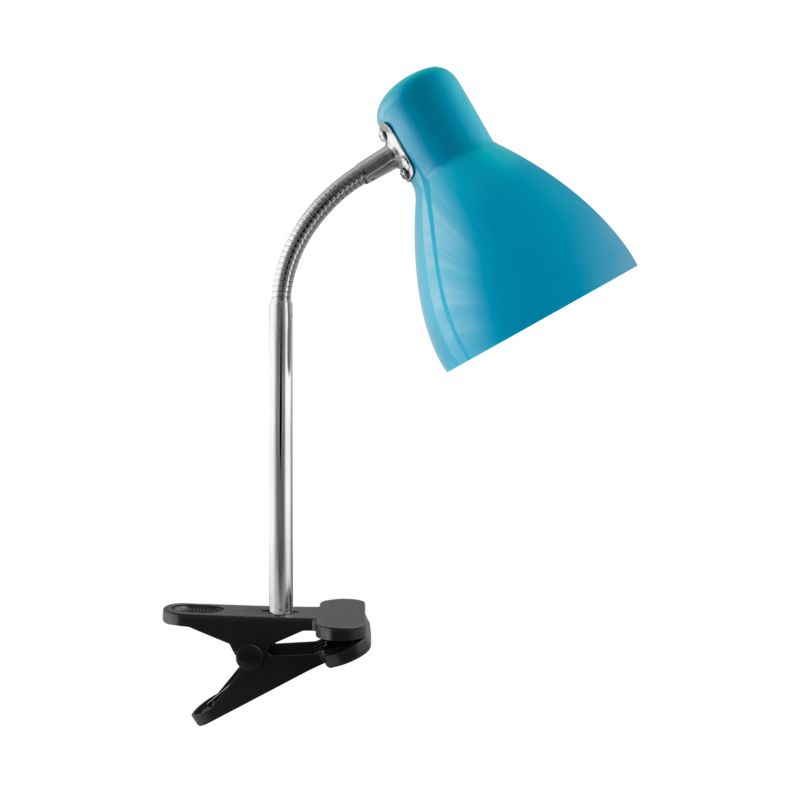 Lampka biurkowa elastyczne ramię klips Struhm KATI niebiesko-chromowana 1xE27x15W IP20 wym:36x14,5x11,7cm - 1 szt.