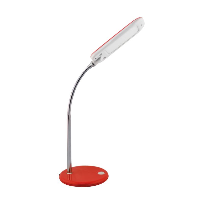 Lampka biurkowa elastyczne ramię Struhm DORI czerwono-chromowana LED 5W 4200KK 400lm IP20 wym:29,5x13x13cm - 1 szt.