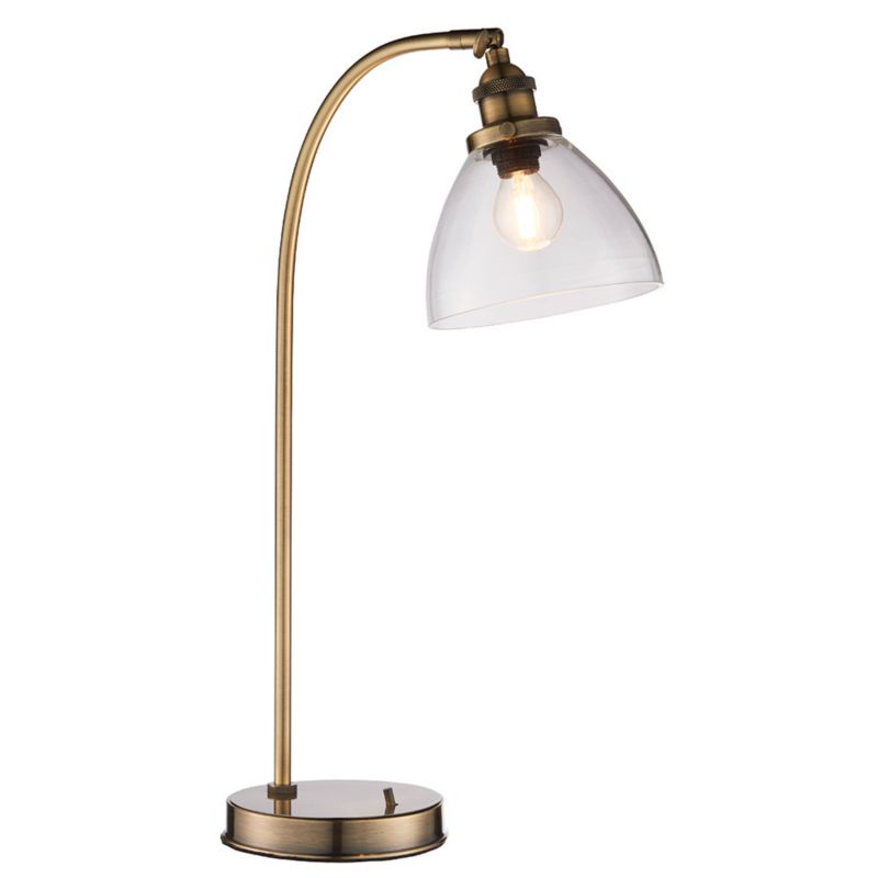 Lampka biurkowa  Endon HANSEN antyczna mosiężna 1xE14x15W IP20 wym:53,3x15x30cm - 1 szt.